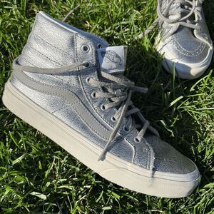 Vans Silver High-Top Sneakers